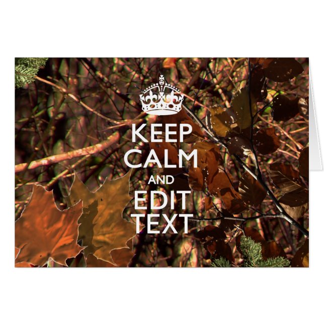 Camuflaje de temporada de otoño mantén tranquilo t (Anverso (Horizontal))