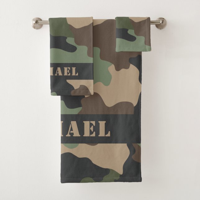 Camuflaje de Woodland Camo Khaki Tan Monograma Neg (In situ)