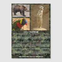 Camuflaje del calendario 2024 Años Añadir 3 Fotos 