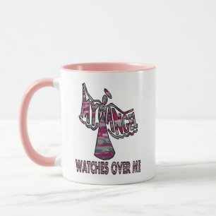 Camuflaje del rosa de la taza del ángel
