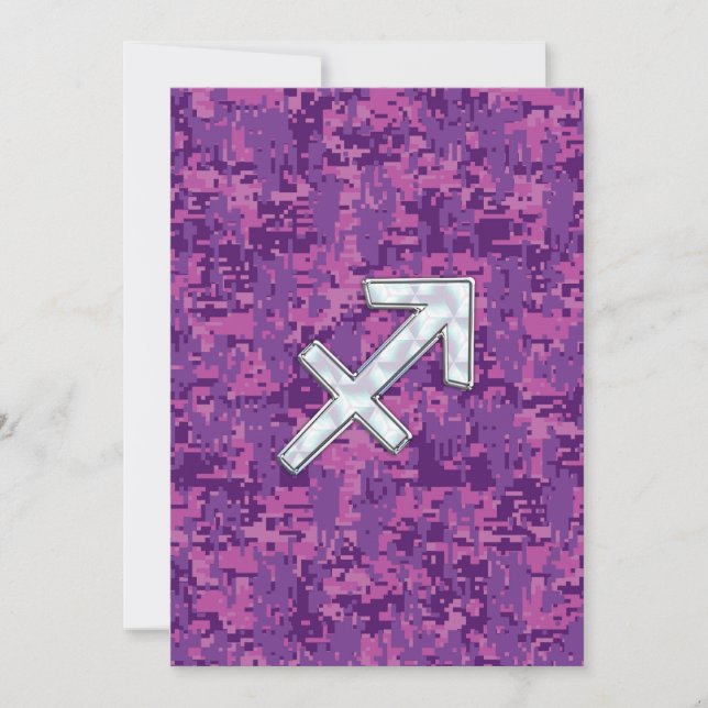 Camuflaje digital Sagittarius Zodiac Rótulo Fuchsi (Anverso)