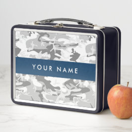 Camuflaje gris de nieve en invierno Tu nombre pers