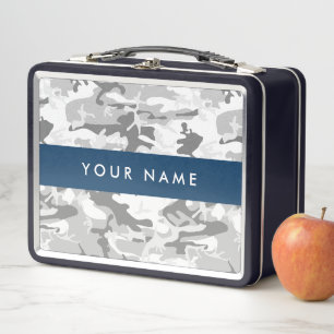 Camuflaje gris de nieve en invierno Tu nombre pers