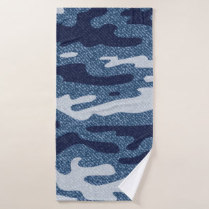 Camuflaje Jeans Background. Vintage Spots Denim