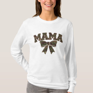 Camuflaje Mama Camiseta Casual para Mujer