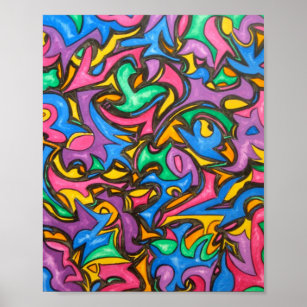 Camuflaje - mano de arte abstracta pintada