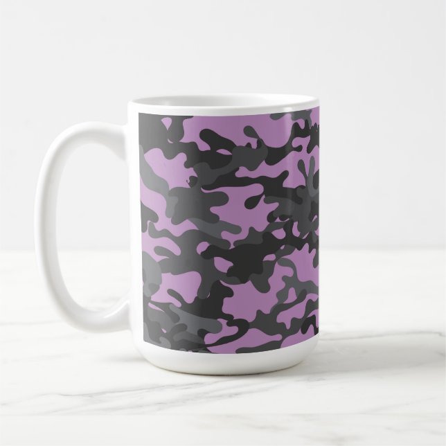 Camuflaje morado Copa de Viajes Café Mug (Izquierda)