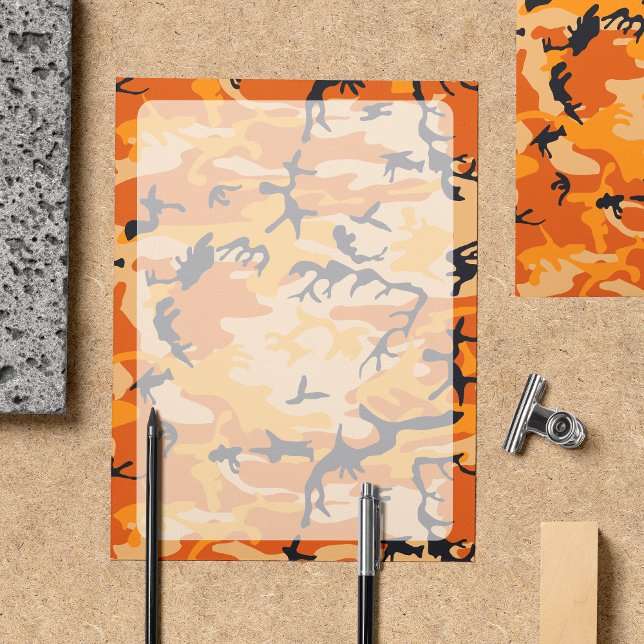 Camuflaje naranja, militar, membrete del ejército (Subido por el creador)