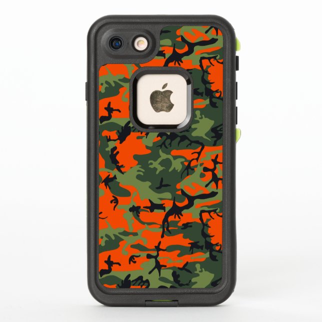 Camuflaje naranja y verde, militar, ejército (Reverso)