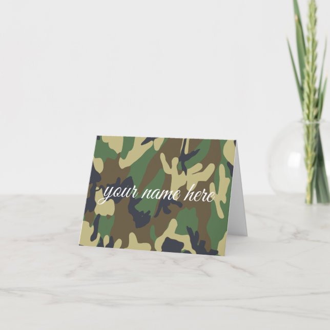 Camuflaje personalizado Notecards (Anverso)