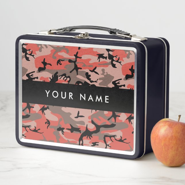 Camuflaje rojo y marrón Tu nombre Personaliza (In situ)