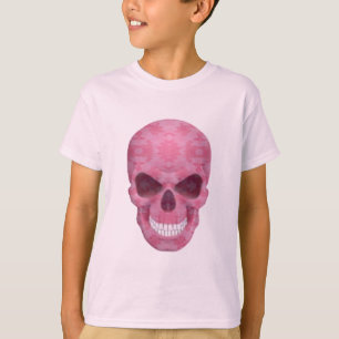 Camuflaje rosa de la camiseta de cráneo