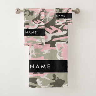 Camuflaje rosa y verde Tu nombre Personaliza