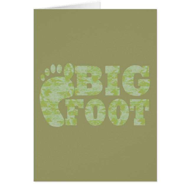 Camuflaje verde Bigfoot texto (Frente)