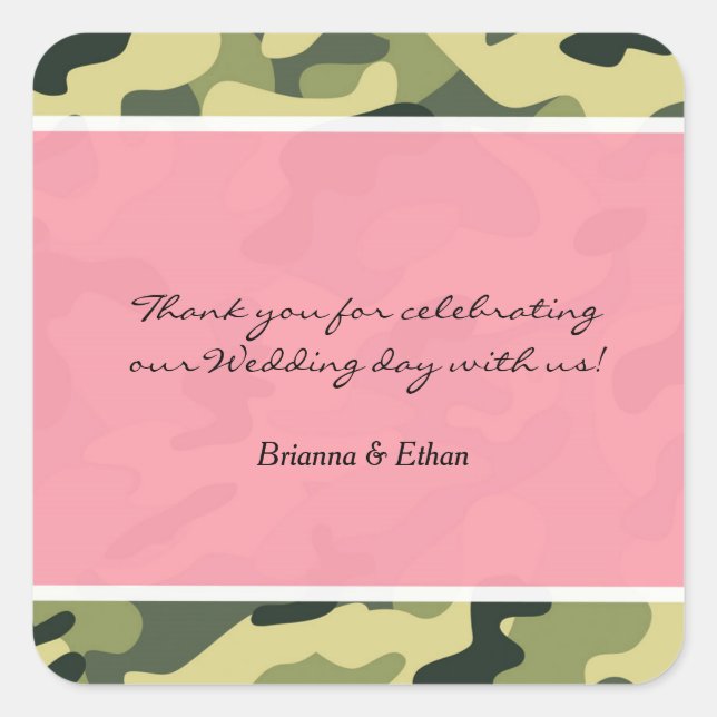 Camuflaje verde camo y Pegatinas rosados (Anverso)