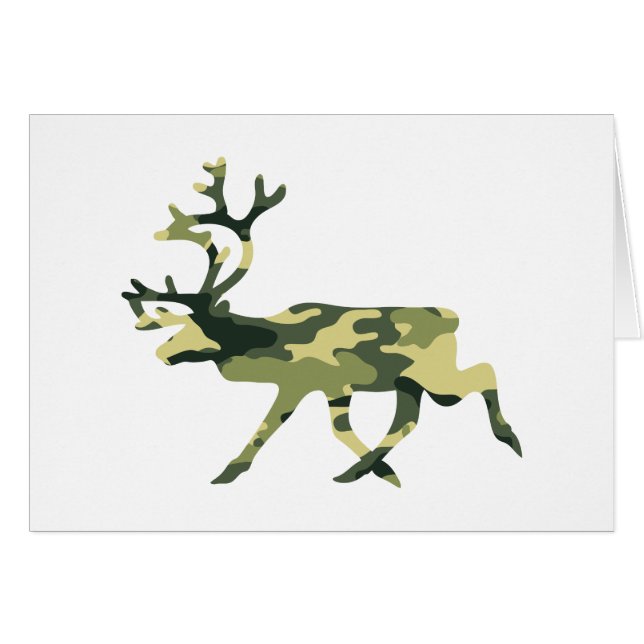 Camuflaje Woodland de renos/Caribou / Tarjeta Camo (Anverso (Horizontal))