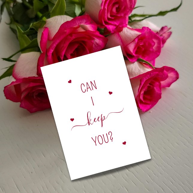 Can I Keep You Cute Romantic Proposal Bouquet Card (Subido por el creador)