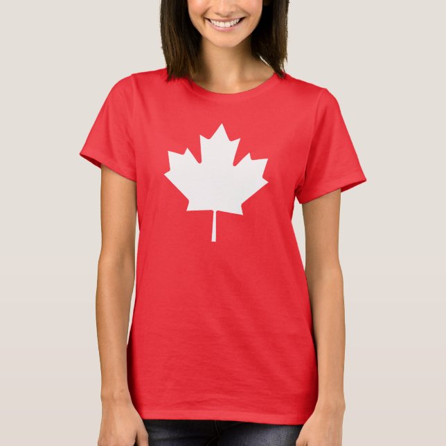 Cana de camiseta de hoja de arce canadiense (Anverso)