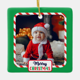 Caña de caramelo (añada tus fotos) adorno cerámico