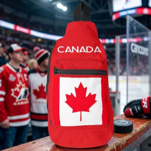 CANADÁ. Bandera canadiense. Patriótico. Bolsa tipo
