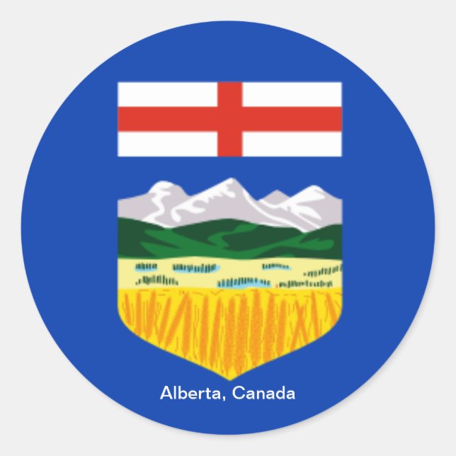 Canadá: Bandera de Alberta, pegatina de Canadá (Anverso)