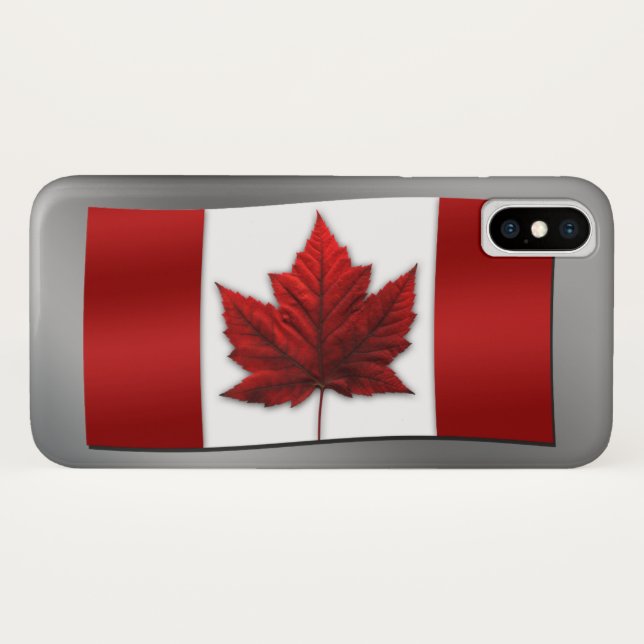 Canadá Bandera iPhone Estuche Personalizado Fundas (Reverso (horizontal))