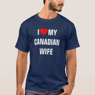 Canadá: Camiseta Me encanta mi esposa canadiense