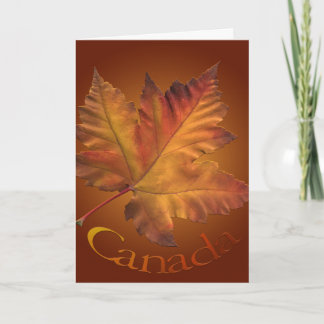 Canadá carda tarjetas de felicitación de la hoja