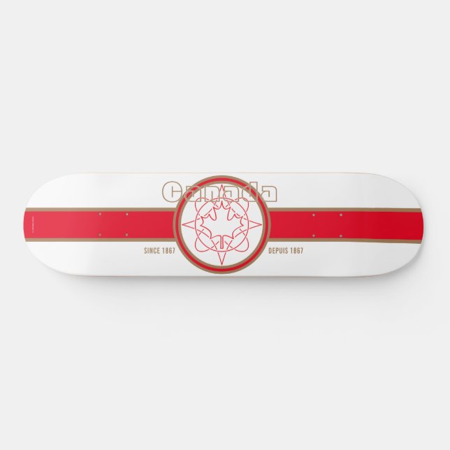 Canada Desde 1867 (Blanco) Skateboard (Horz)