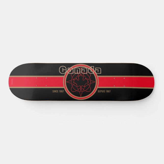 Canada Desde 1867 (Negro) Patineta (Horz)