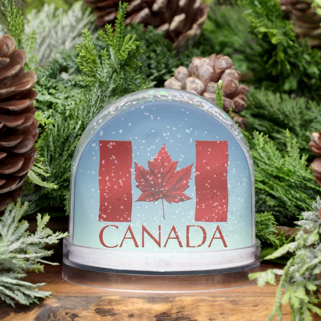 Canada Flag Snow Globe Custom Canada Snowglobe (Invierno)