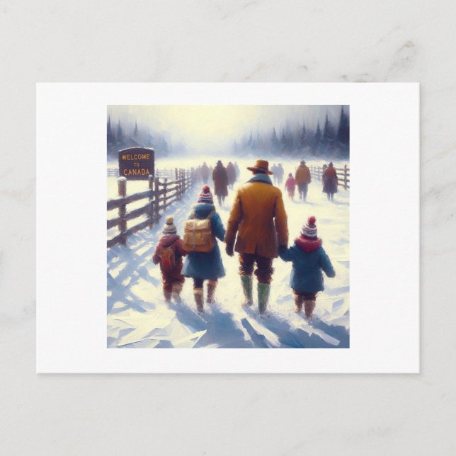 Canadá fuerte y libre, con la redacción , Tarjetas (Anverso)