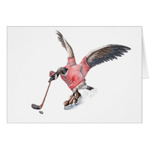 Canada Goose Playing Hockey