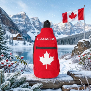 CANADÁ. Hoja de arce canadiense. Patriótico. Bolsa