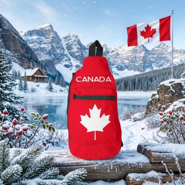 CANADÁ. Hoja de arce canadiense. Patriótico. Bolsa (Subido por el creador)