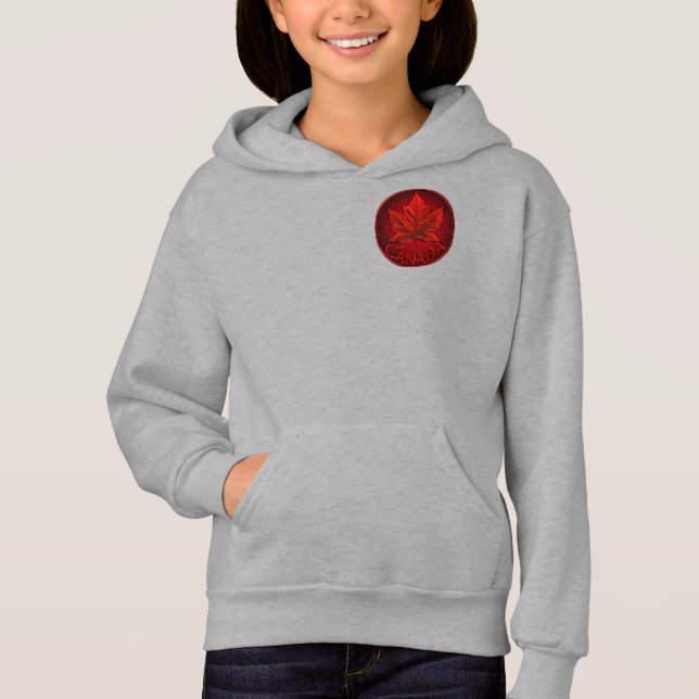 Canadá Hoodie Chicas de Canadá Maple Leaf Shirt Ho (Anverso)