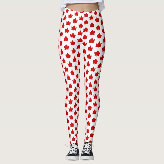 Canadá Leggings Canada Maple Leaf Souvenir Pants (Anverso)