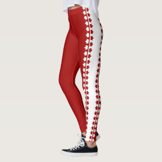 Canadá Leggings Canada Maple Leaf Stretchy Pants