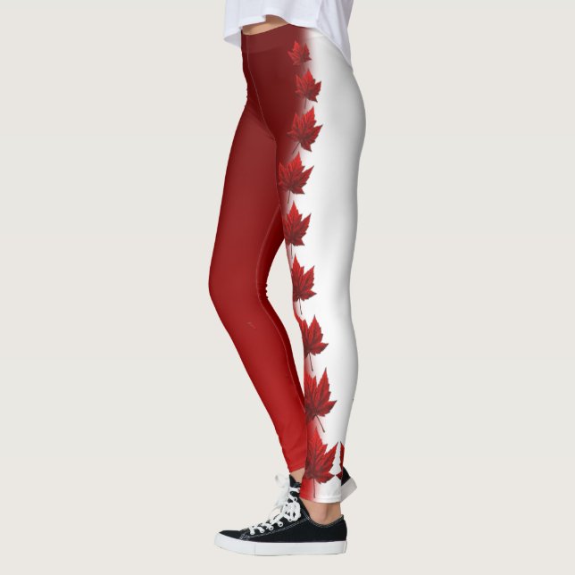 Canadá Leggings Personalizado Canada Maple Leaf Pa (Izquierda)