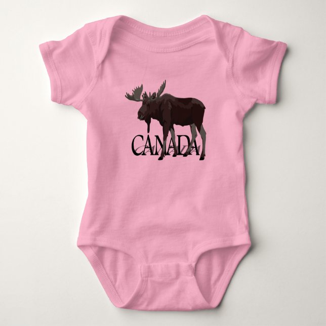 Canadá Moose Baby Bodysuit Canadá Camisetas para b (Anverso)