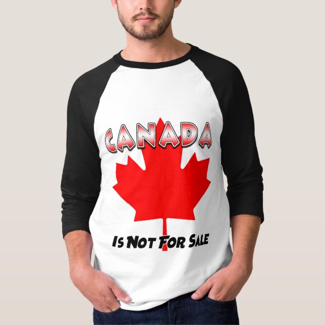 Canadá No Se Vende Camisa De Largas Mangas (Anverso)