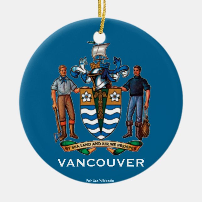 Canadá - Ornamento navideño de Vancouver (Frente)