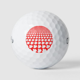 CANADÁ: Pelotas de golf de arce rojo y blanco
