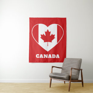 Canadá personalizado de amor tapiz de texto
