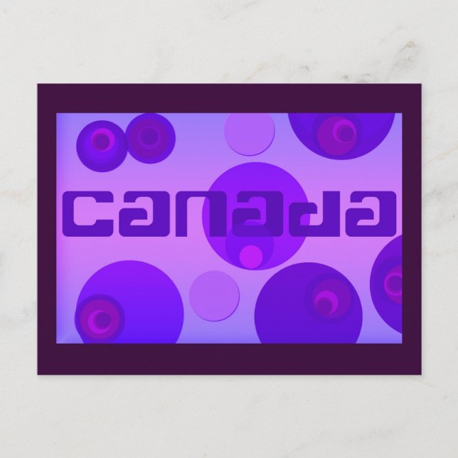 Canadá, Pop Art, Pink Purples, plantilla de postal (Anverso)