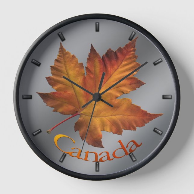 Canadá Reloj de hojas de maple Canadá Reloj de par (Anverso)
