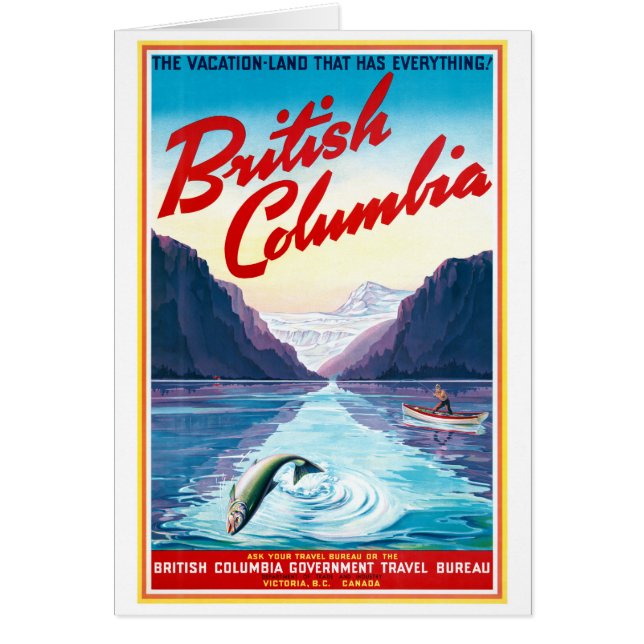 Canadá: Reponen afiche vintage de Columbia Británi (Frente)