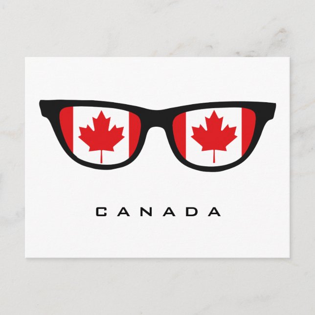 Canadá sombras personalizado texto y postal color (Anverso)