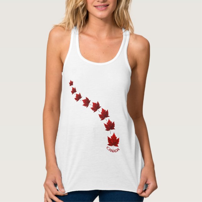 Canadá Souvenir Tank Top Canada Maple Leaf Tops (Anverso)