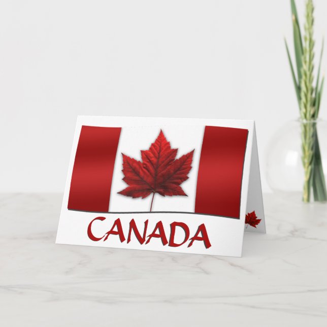 Canadá Tarjetas Canadá Bandera Personalizado de ta (Anverso)